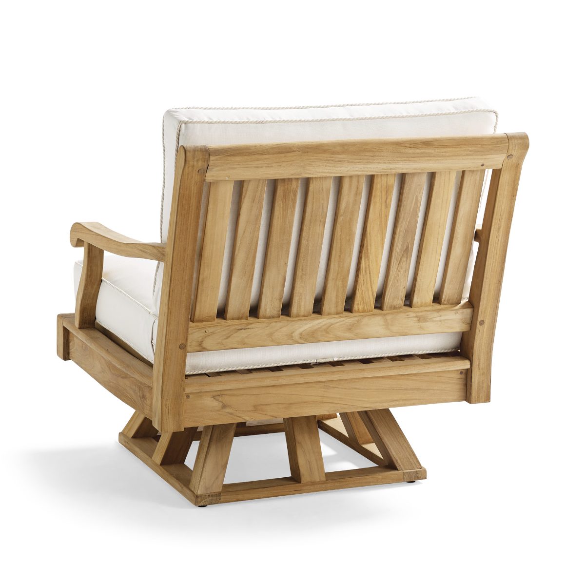 Cassara 4-pc. Swivel Lounge Chair with Cushions in Natural Teak - Image 6