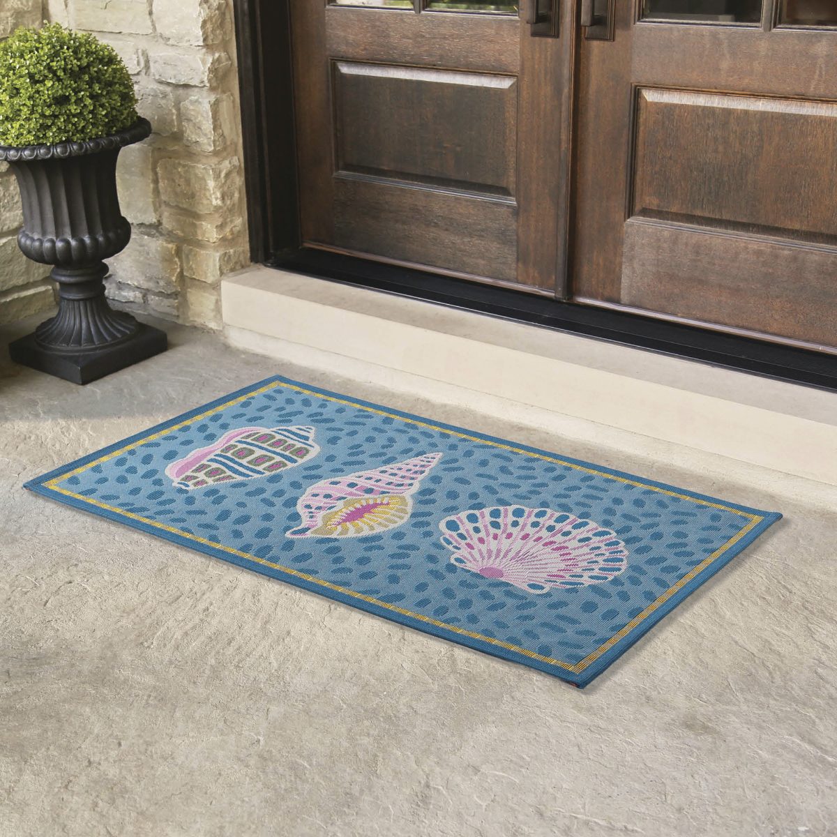 Alternative view of Coastal Shells Washable Door Mat