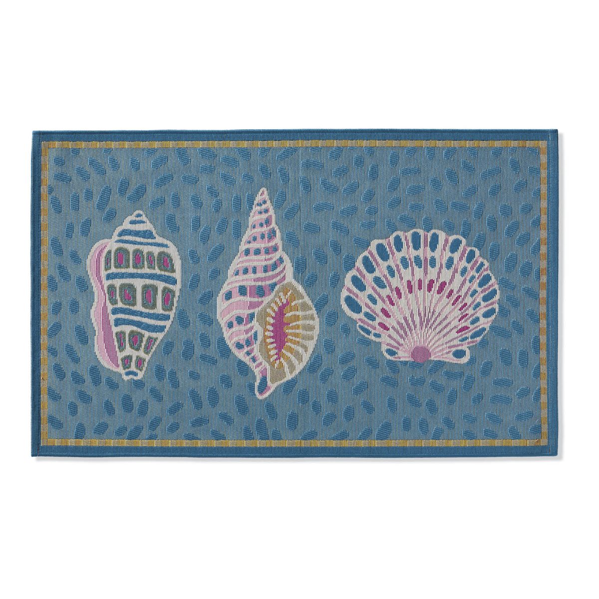 Coastal Shells Washable Door Mat