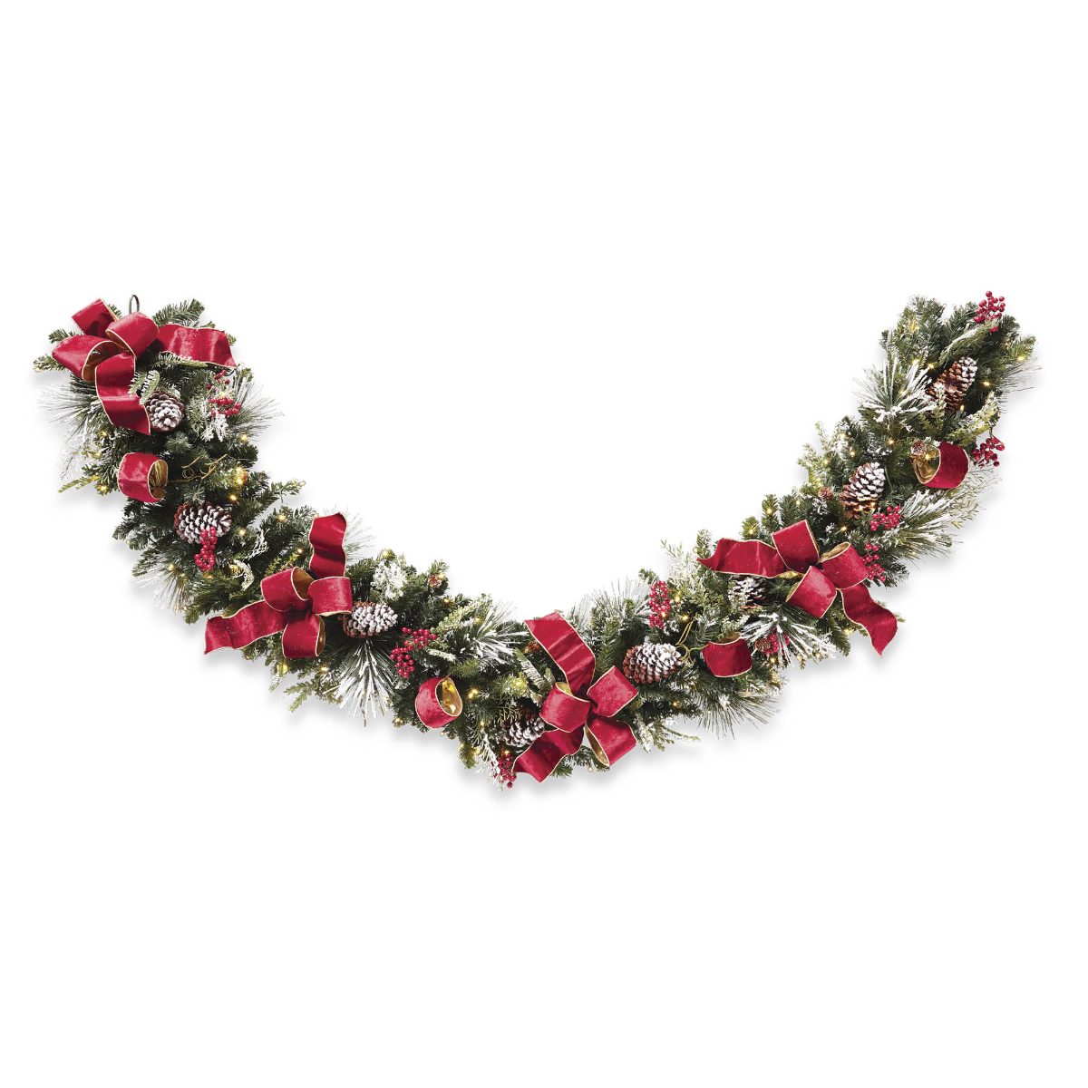 Christmas Cheer Flocked Garland - Image 6