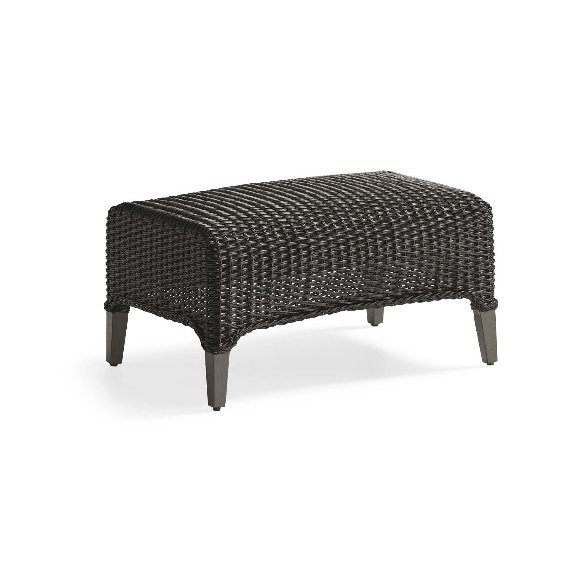 Alternative view of Beckham Ottoman in Dark Sienna Wicker