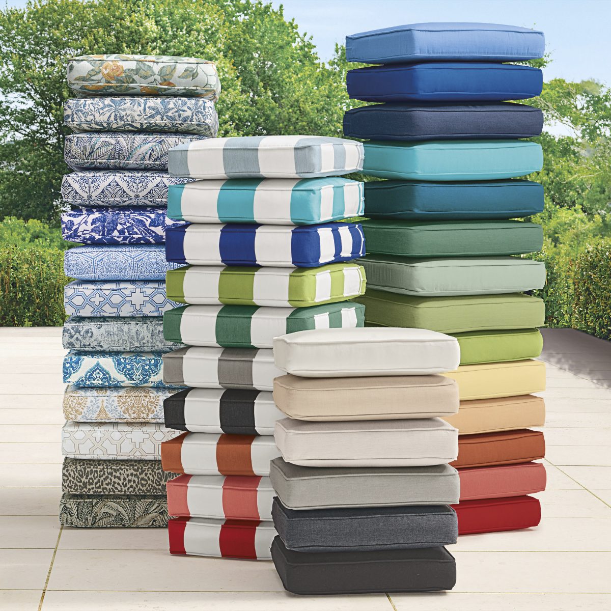 Double-piped Outdoor Chaise Cushion - Image 4