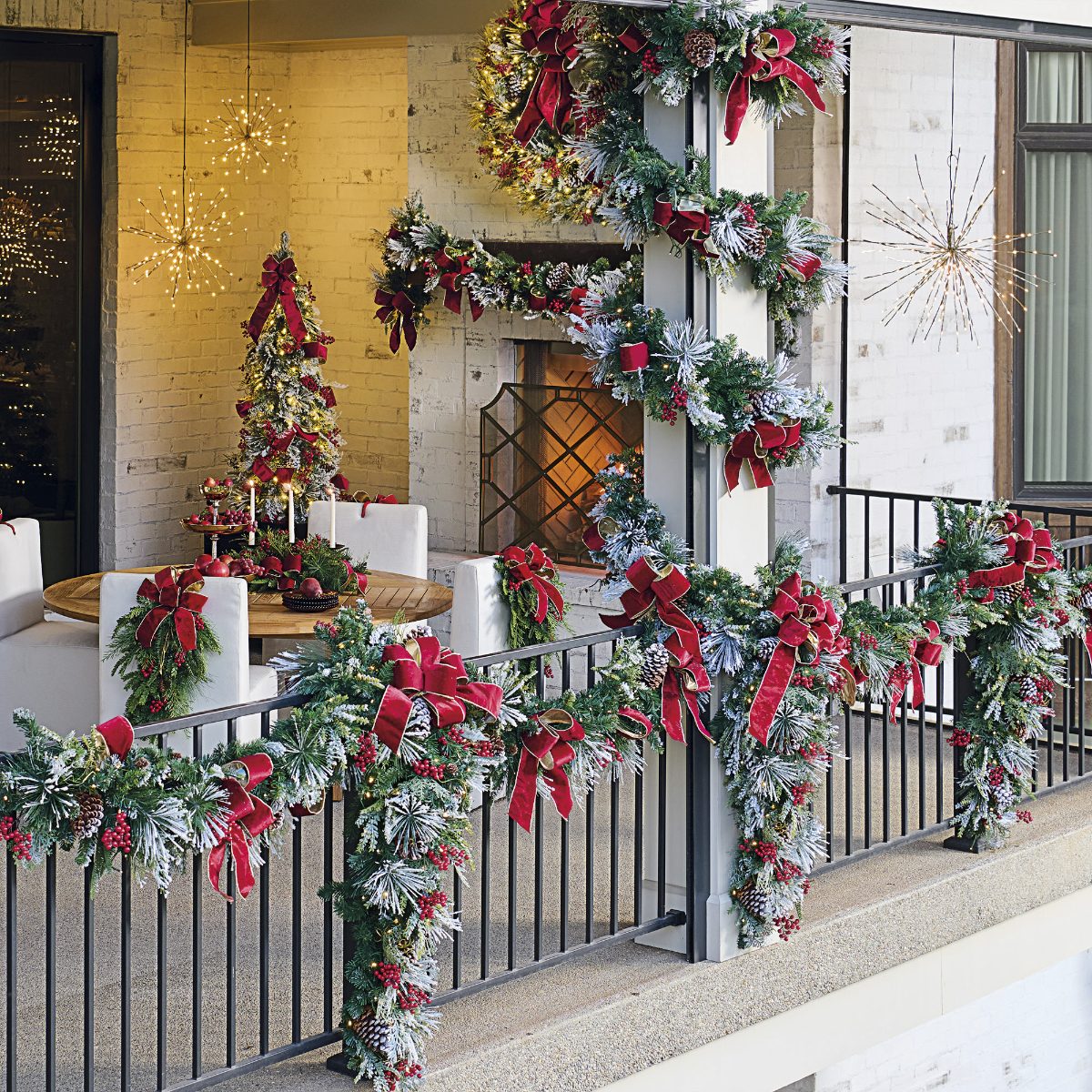 Christmas Cheer Flocked Swag - Image 4