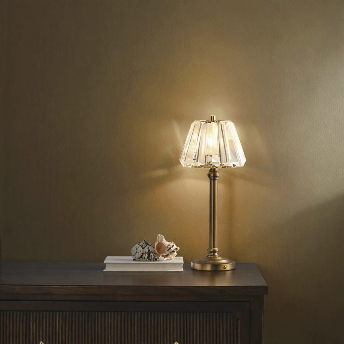Jacqueline Crystal Rechargeable Table Lamp