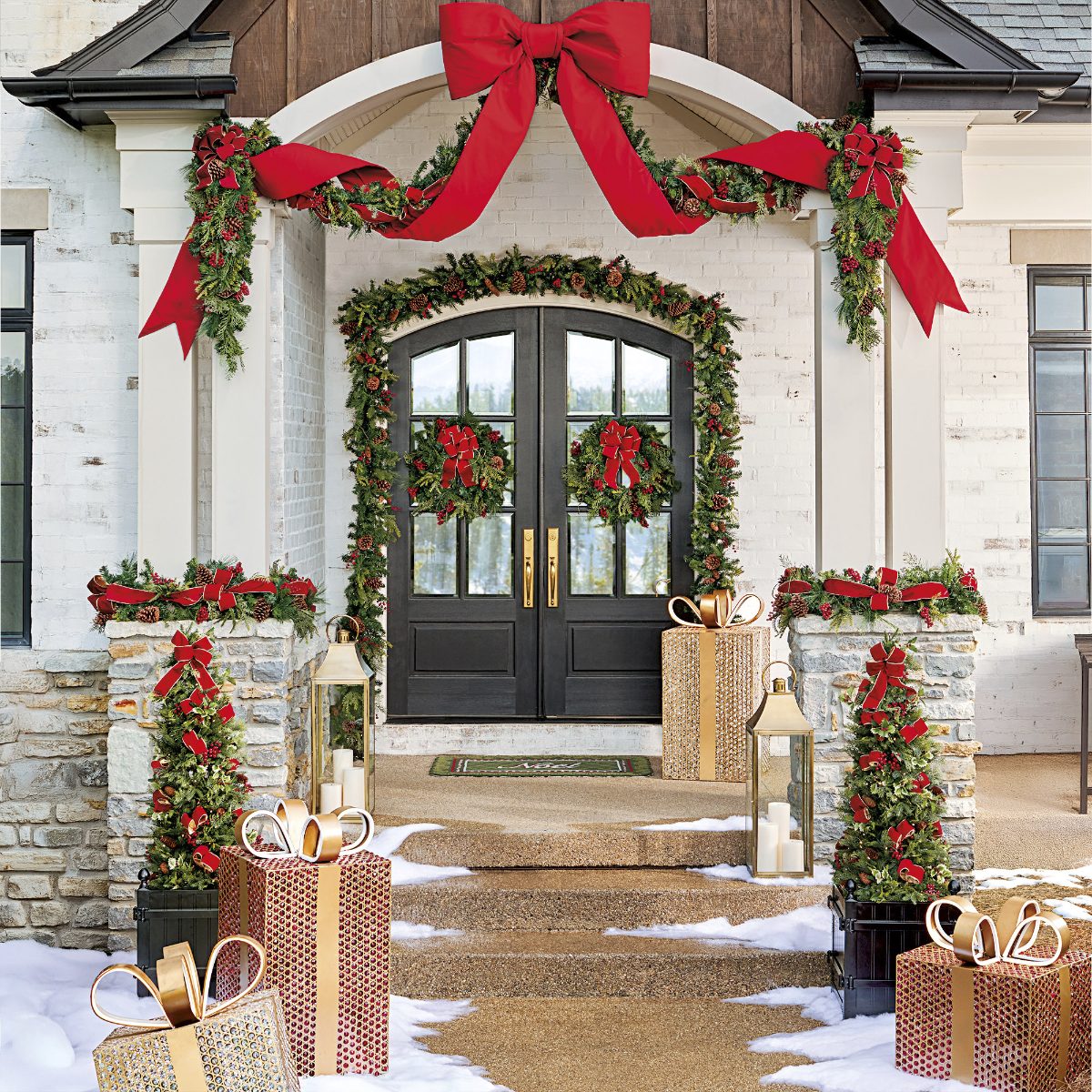 Christmas Cheer Greenery Front Door Bundle - Image 4