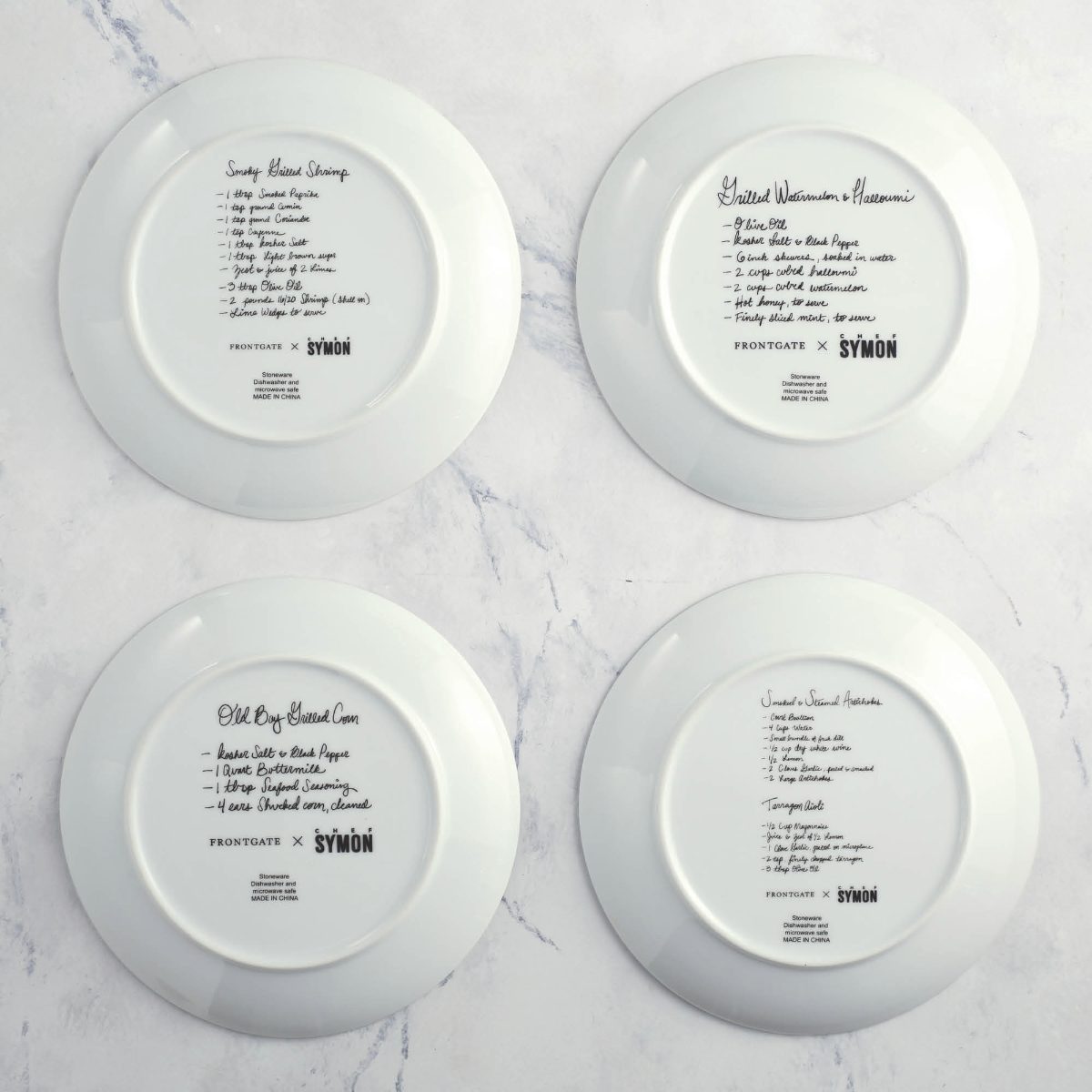 Chef Symon Novelty Recipe Plates, Set of Four - Image 5