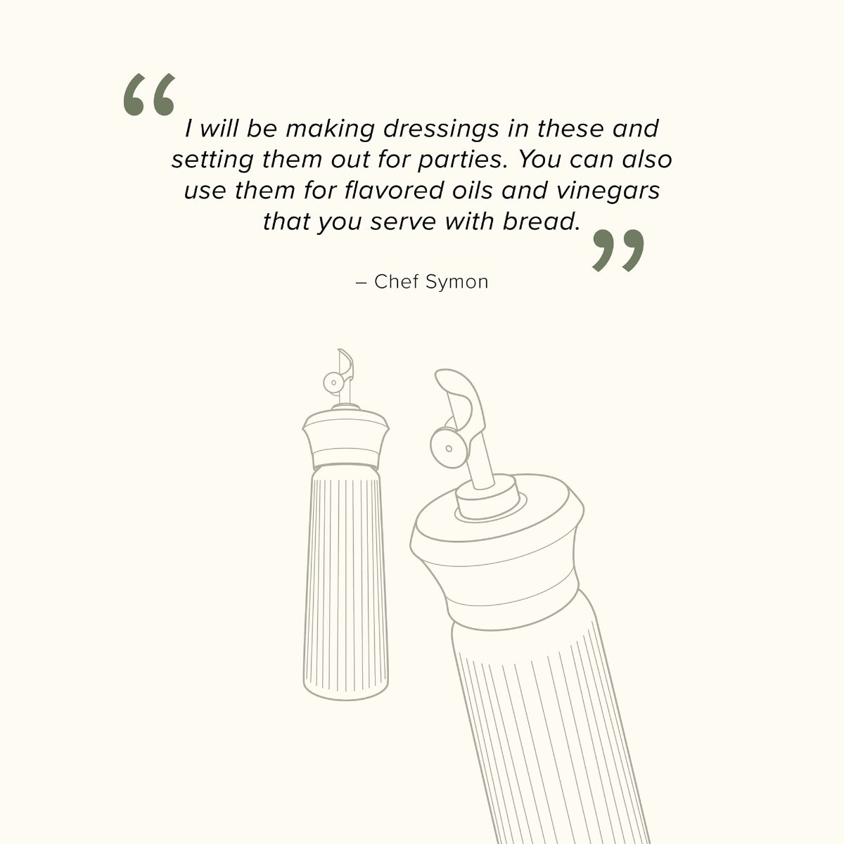 Chef Symon Oil & Vinegar Cruets - Image 3