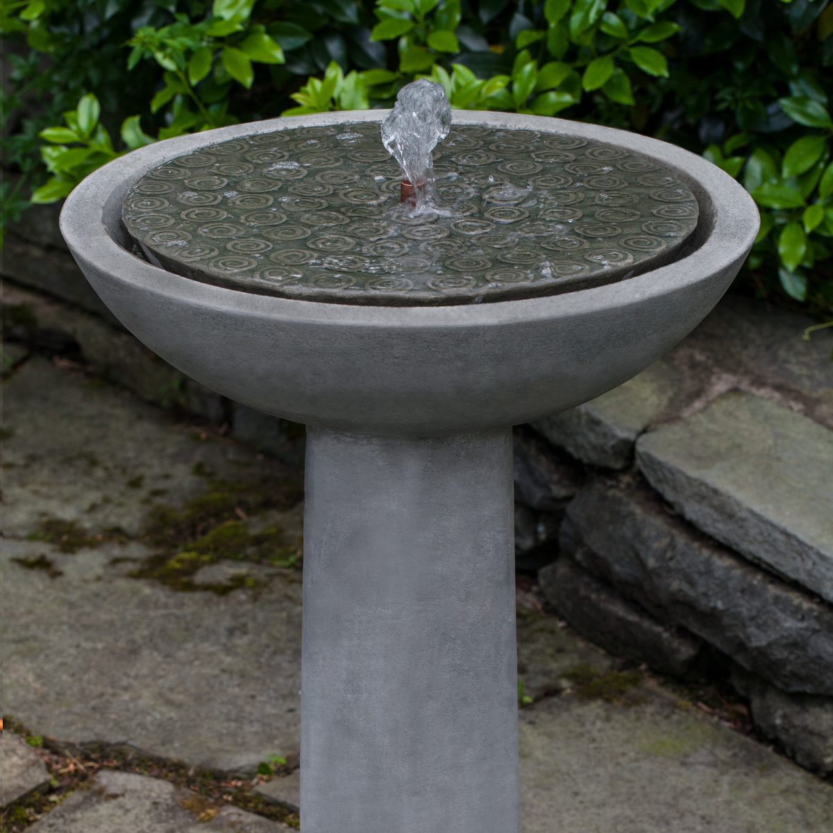Cirrus Stone Birdbath Fountain