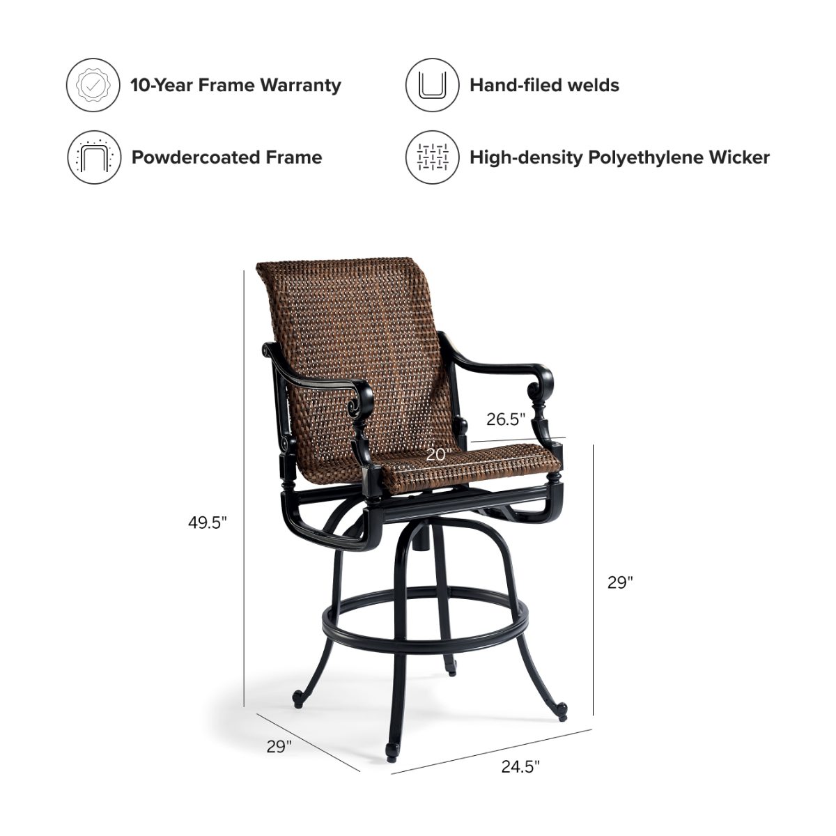Alternative view of Carlisle Woven Bar Stools, Set of Two