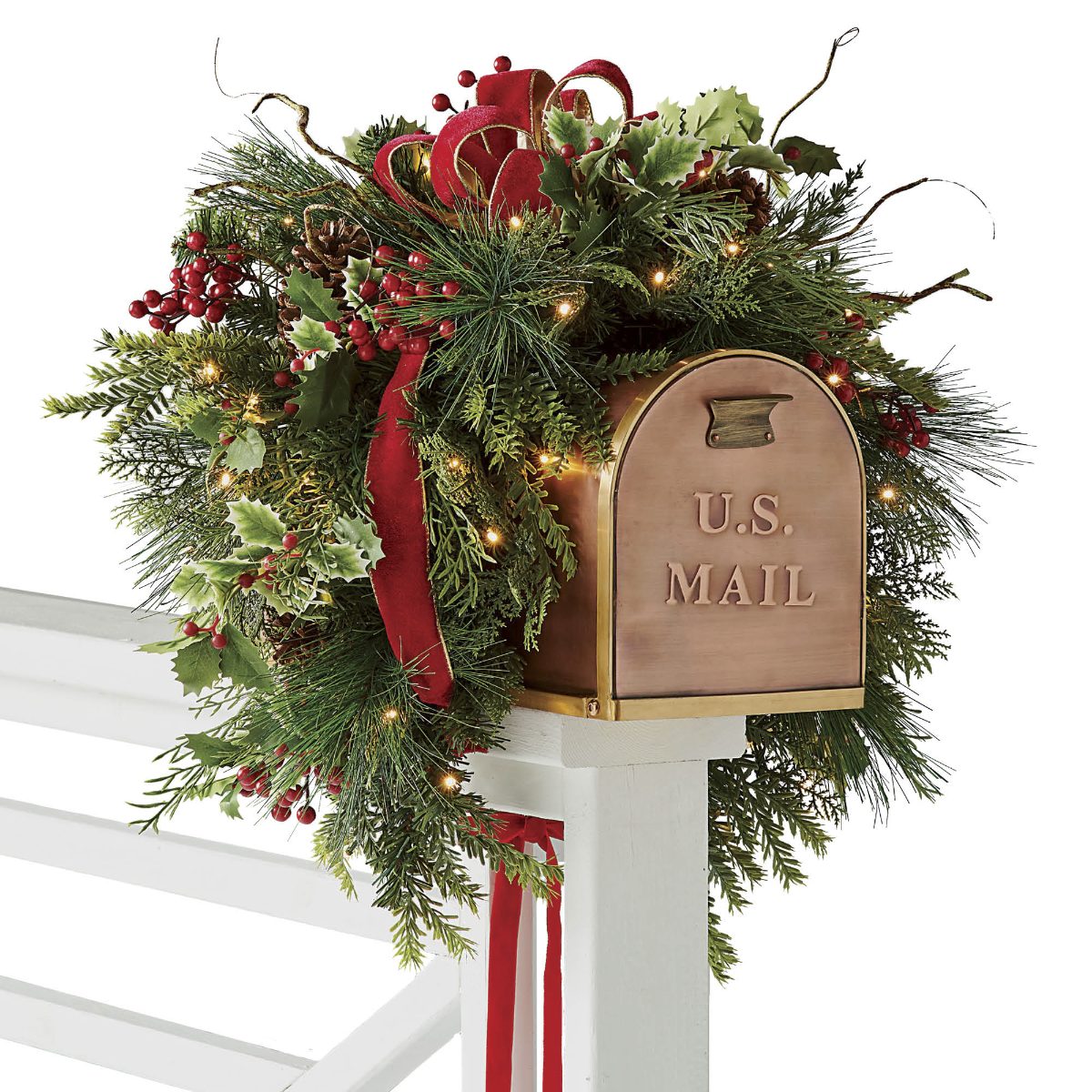 Christmas Cheer Mailbox Swag