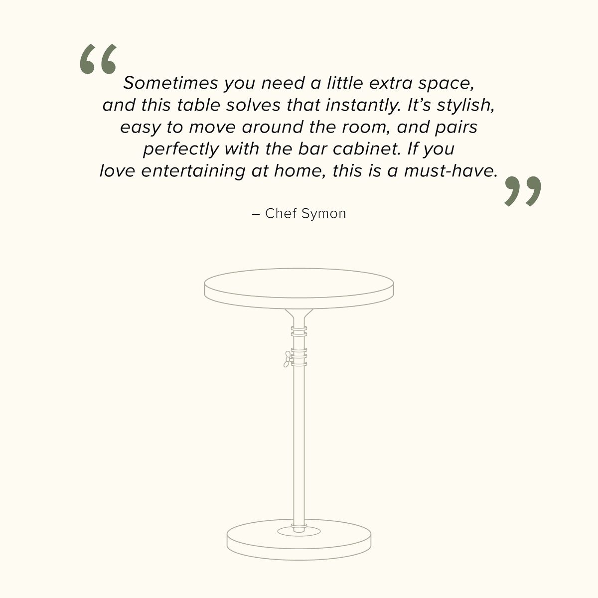 Chef Symon Telescoping Drink Table - Image 5