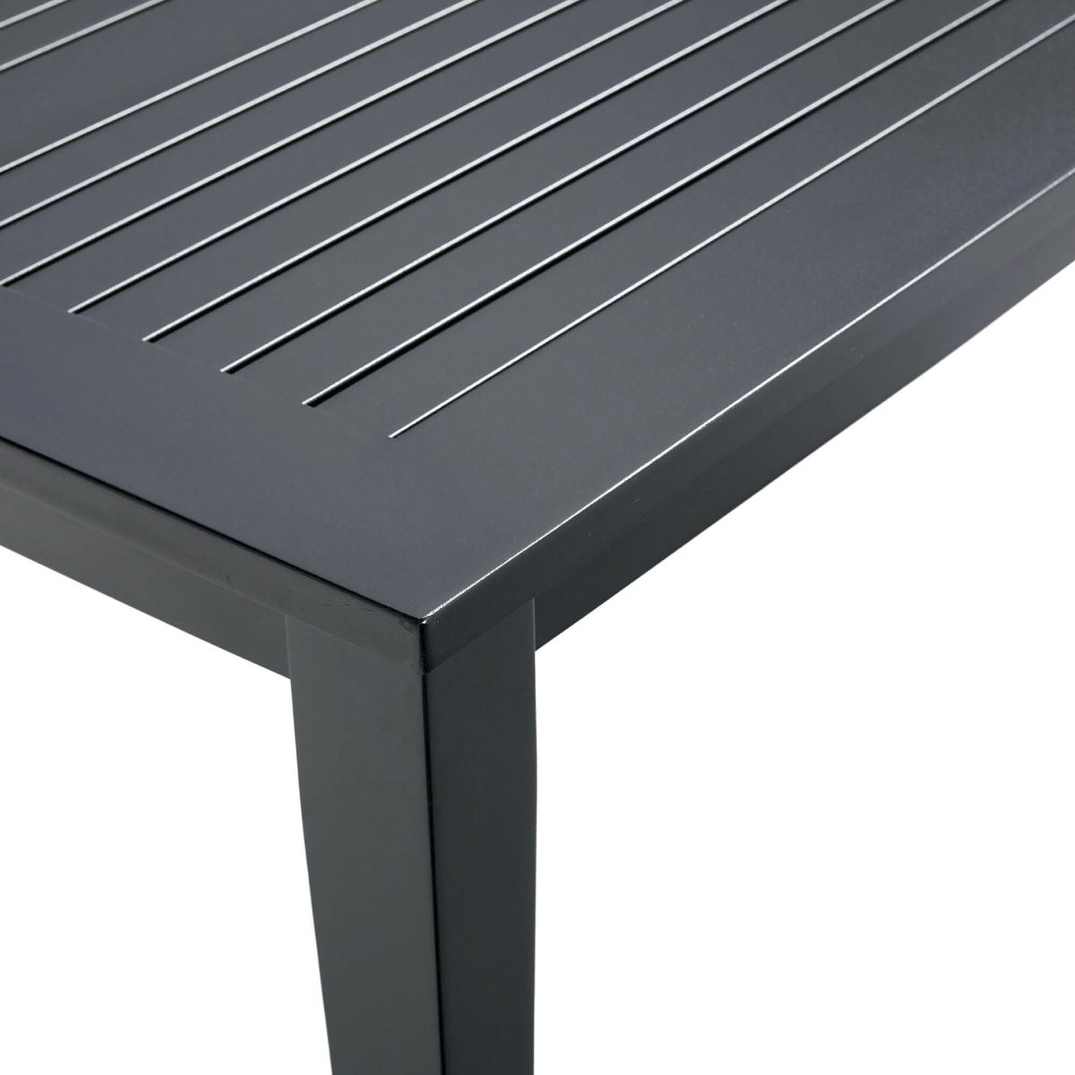 Classic Aluminum Expandable Dining Table in Jet Black - Image 5