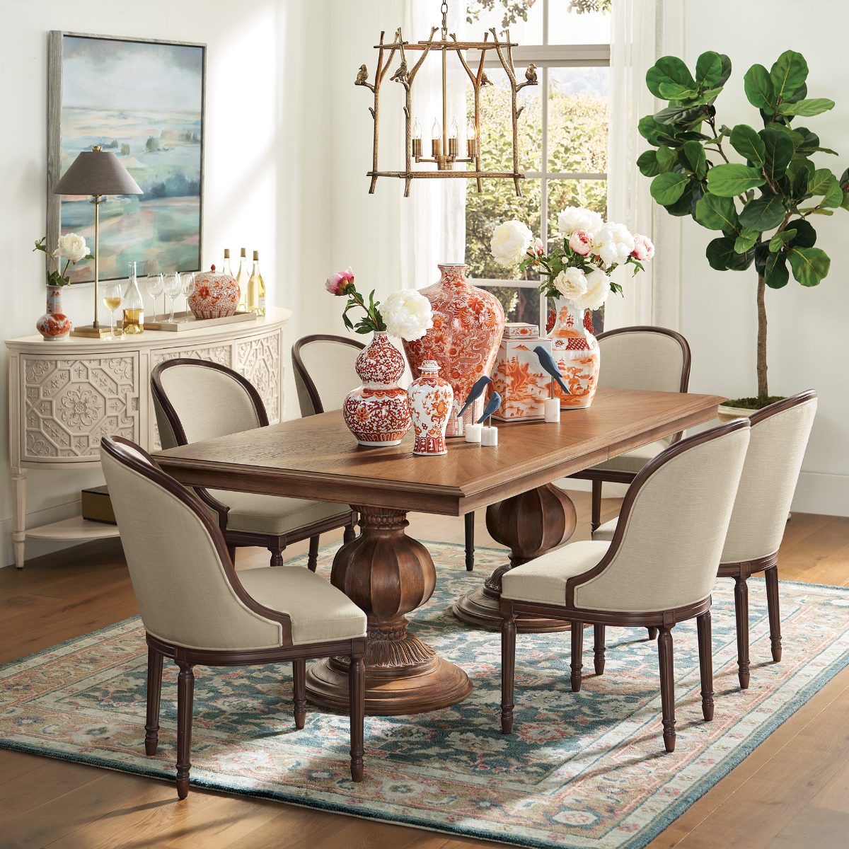 Alternative view of Dolcetto Rectangular Extendable Dining Table (86"–122")