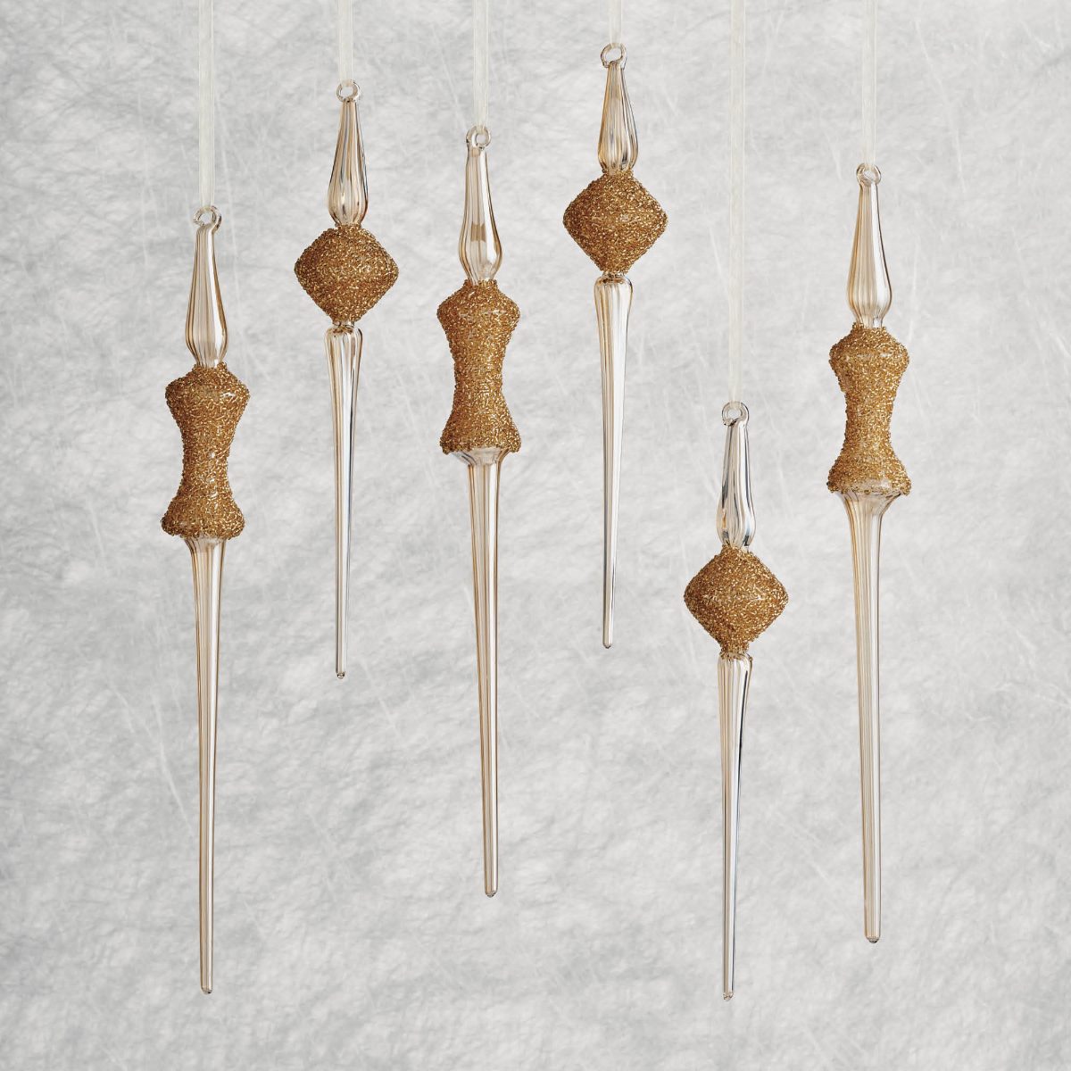 Elongated Embellished Finials, Set of Six