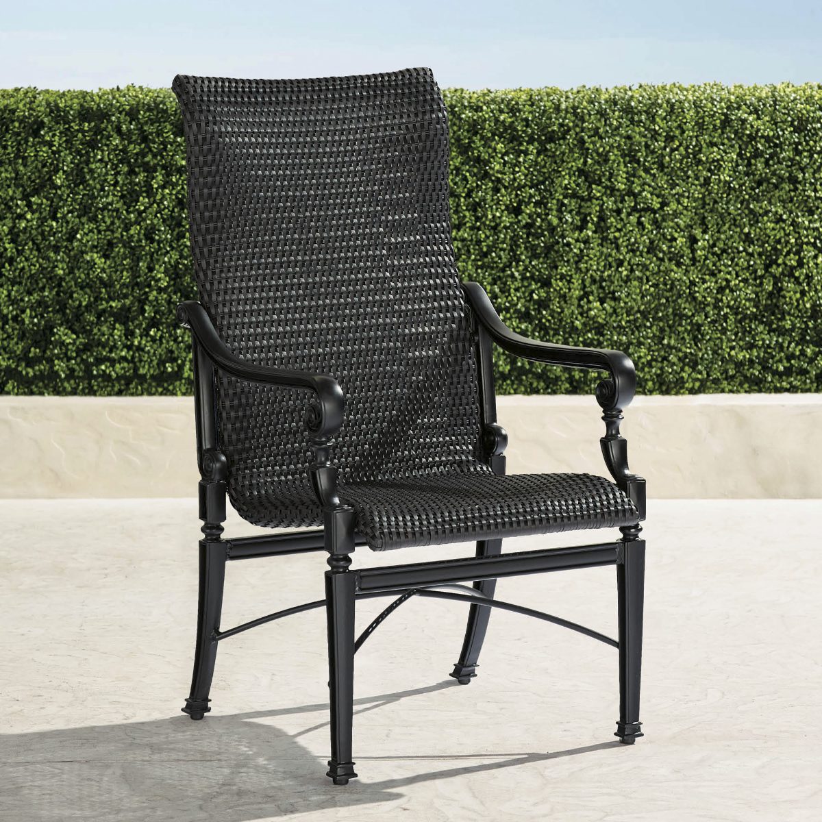 Carlisle Woven Dining Chairs in Aluminum, Set of Two