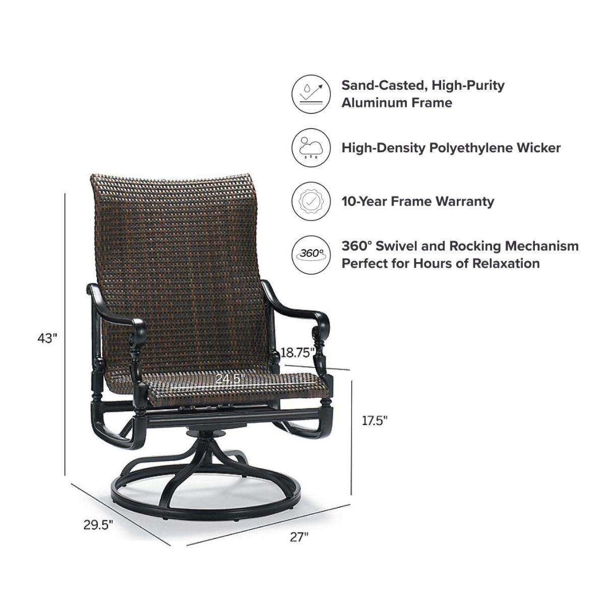 Carlisle Woven Ottoman in Aluminum - Image 3