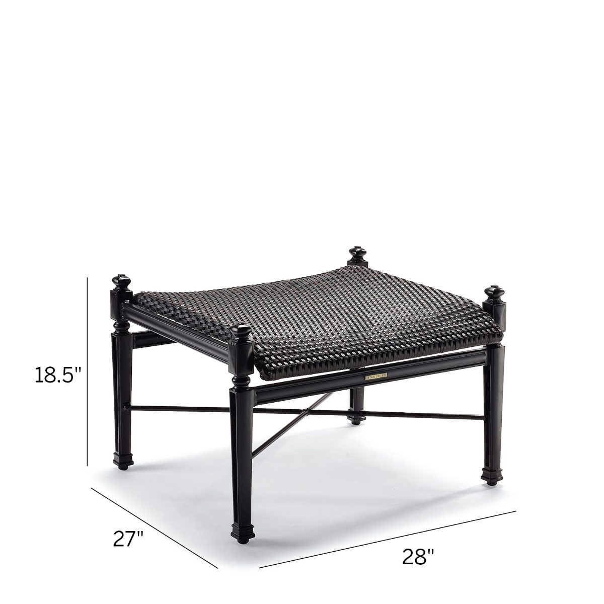 Carlisle Woven Ottoman in Aluminum - Image 4