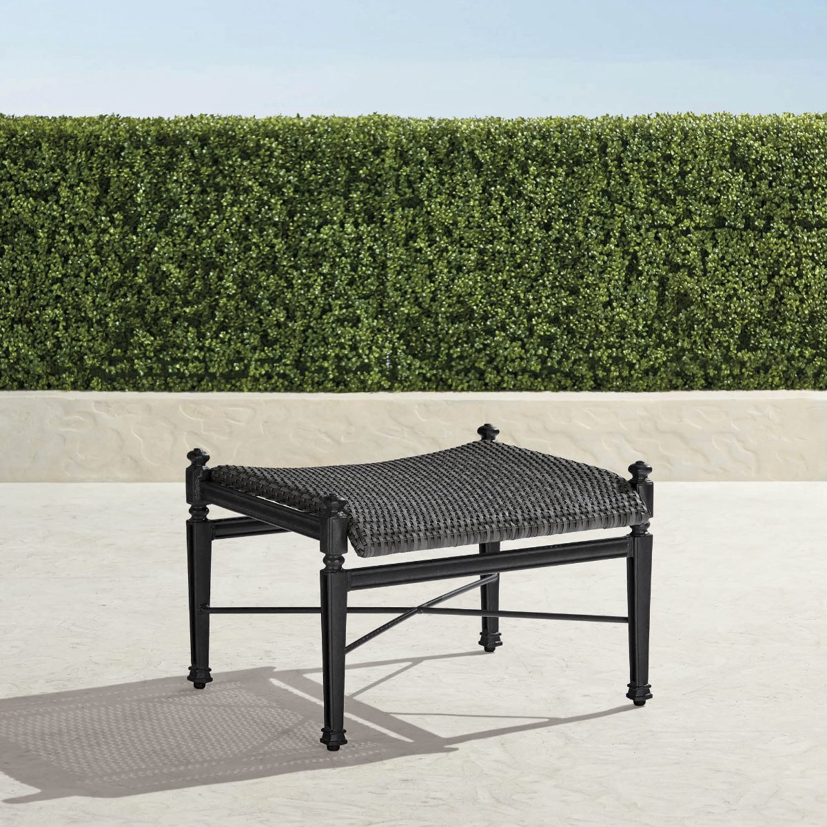 Carlisle Woven Ottoman in Aluminum