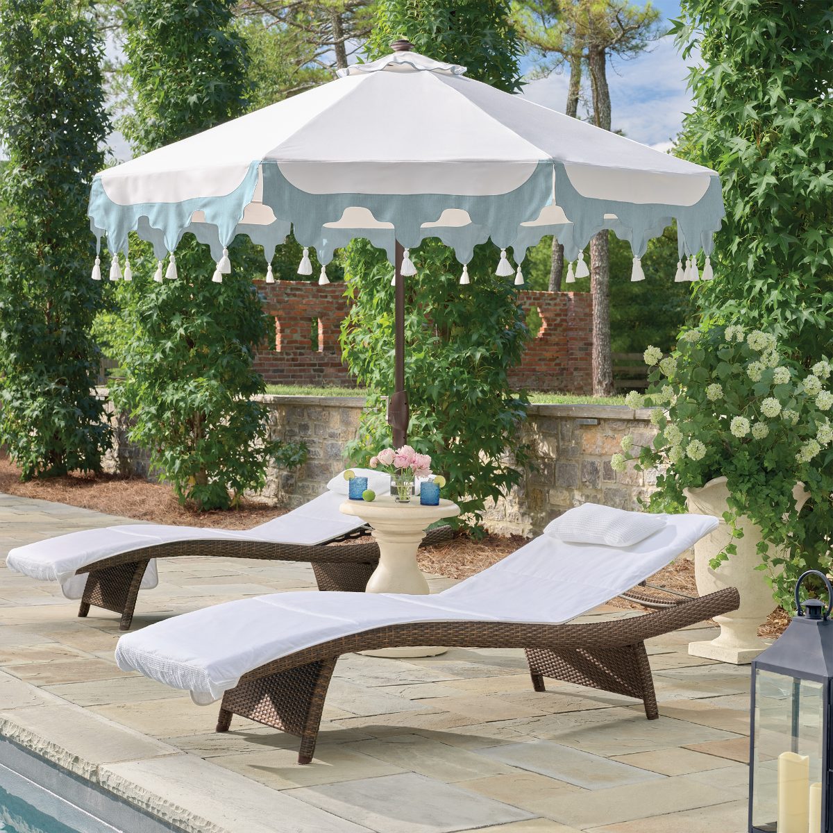 Cushioned Velour Chaise Lounge Covers