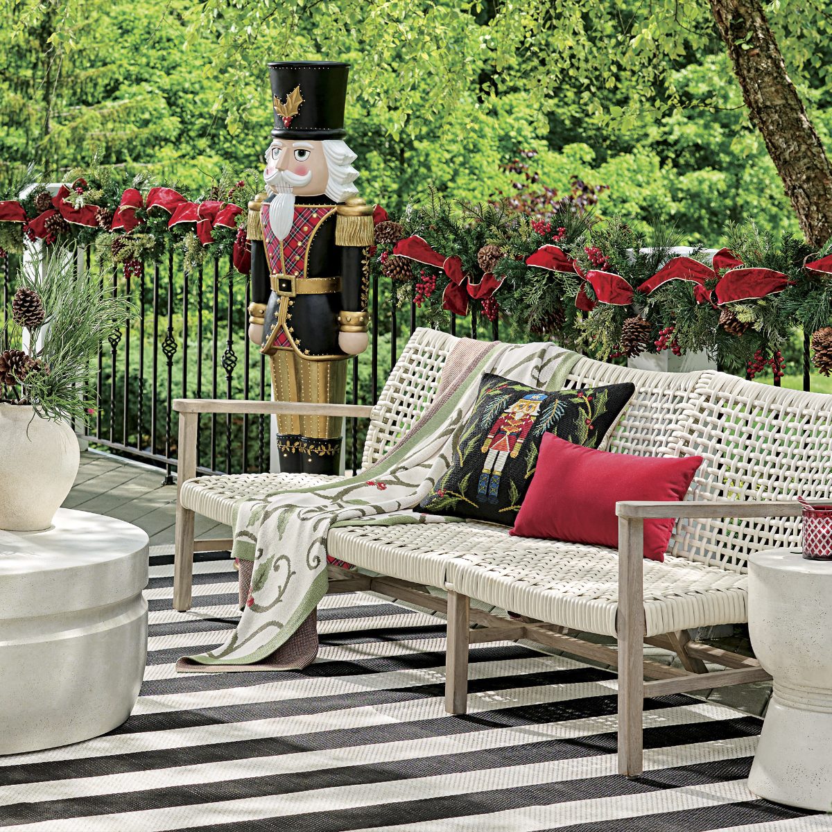 Classic Nutcracker Indoor/Outdoor Pillow - Image 2