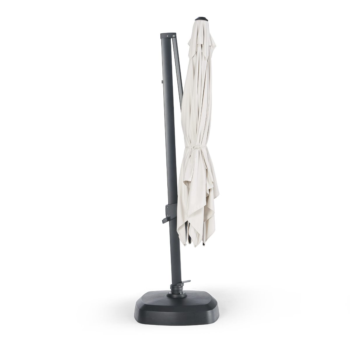 10' Square Side Mount Umbrella with Base - Image 3