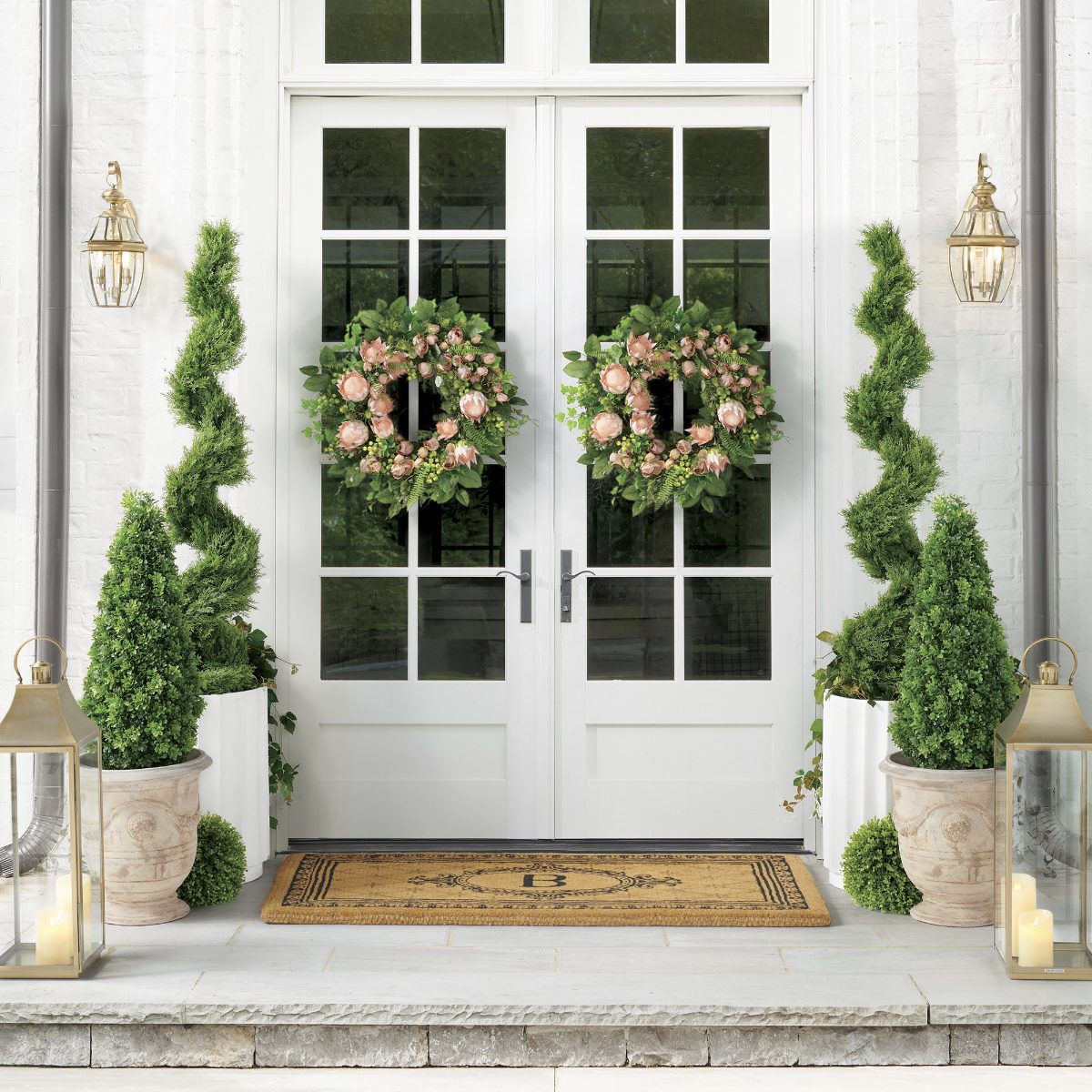 Alternative view of Cypress Spiral Topiary