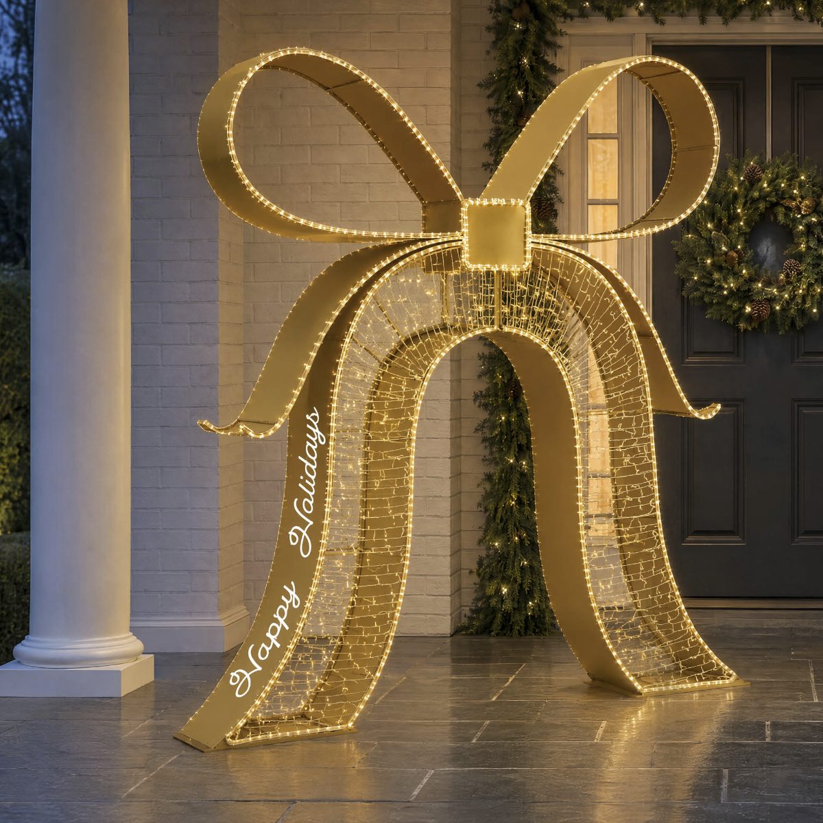 6-1/2 ft. LED Happy Holidays Bell