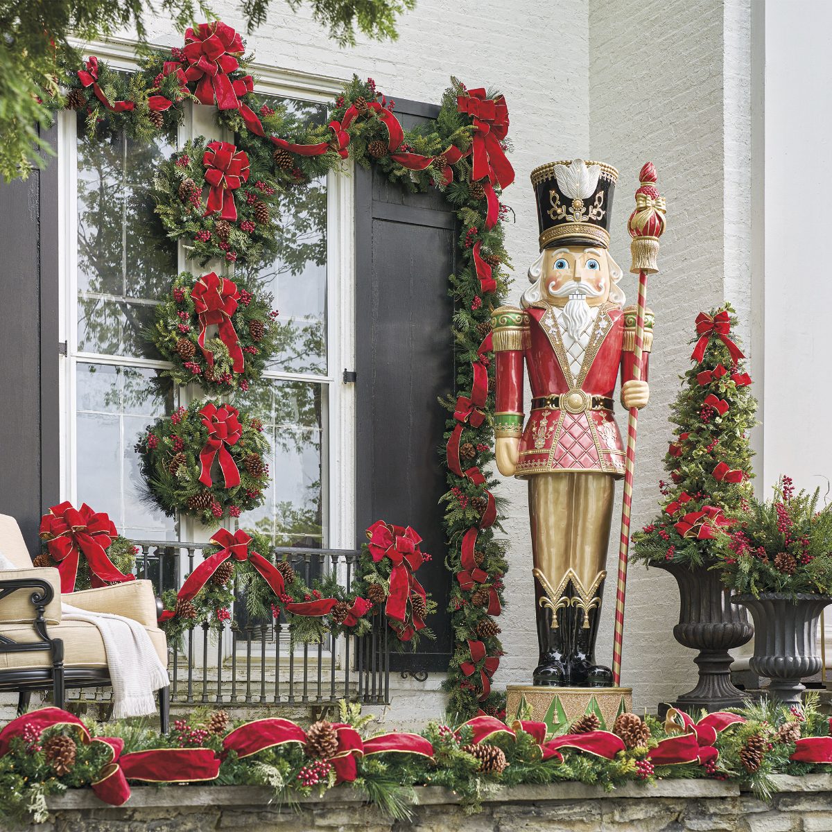 Alternative view of 9 ft. LED Giant Nutcrackers