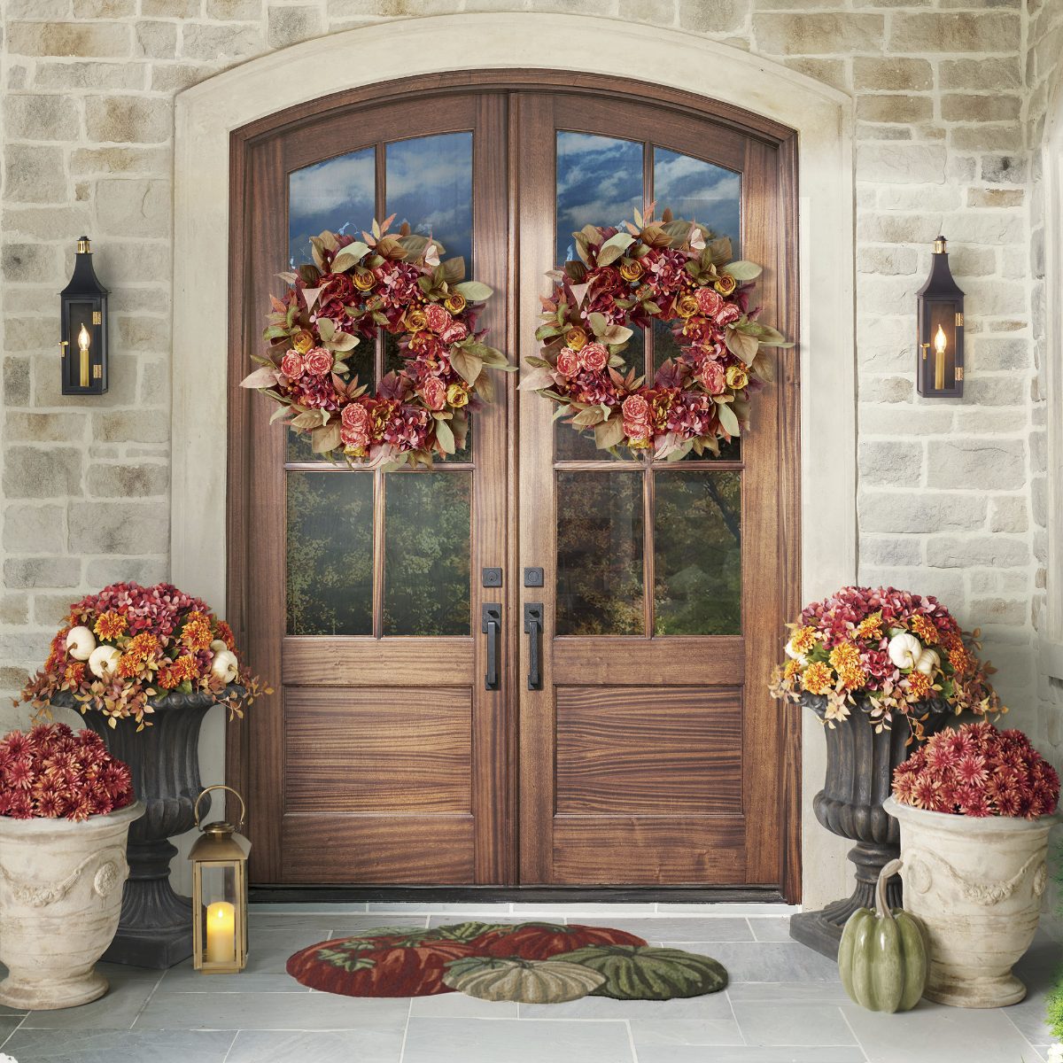 Alternative view of Shaped Pumpkin Door Mat