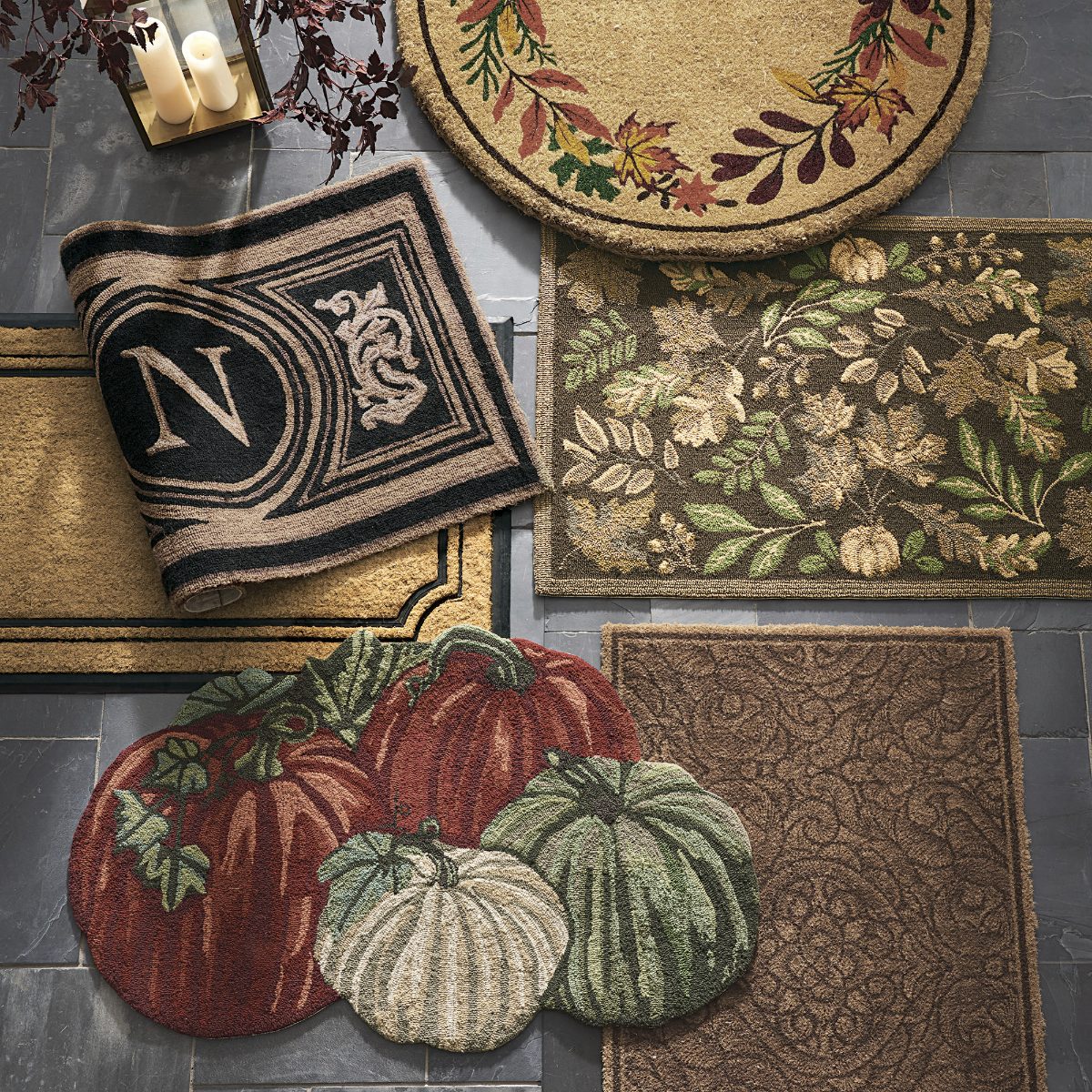 Shaped Pumpkin Door Mat - Image 3
