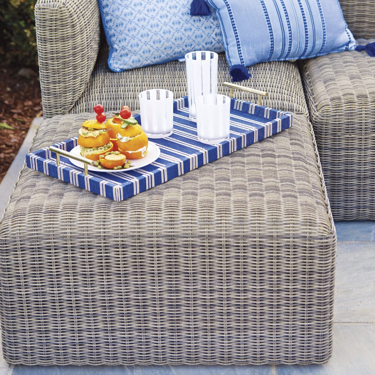 Alternative view of Covelle Modular Furniture in Khaki Wicker