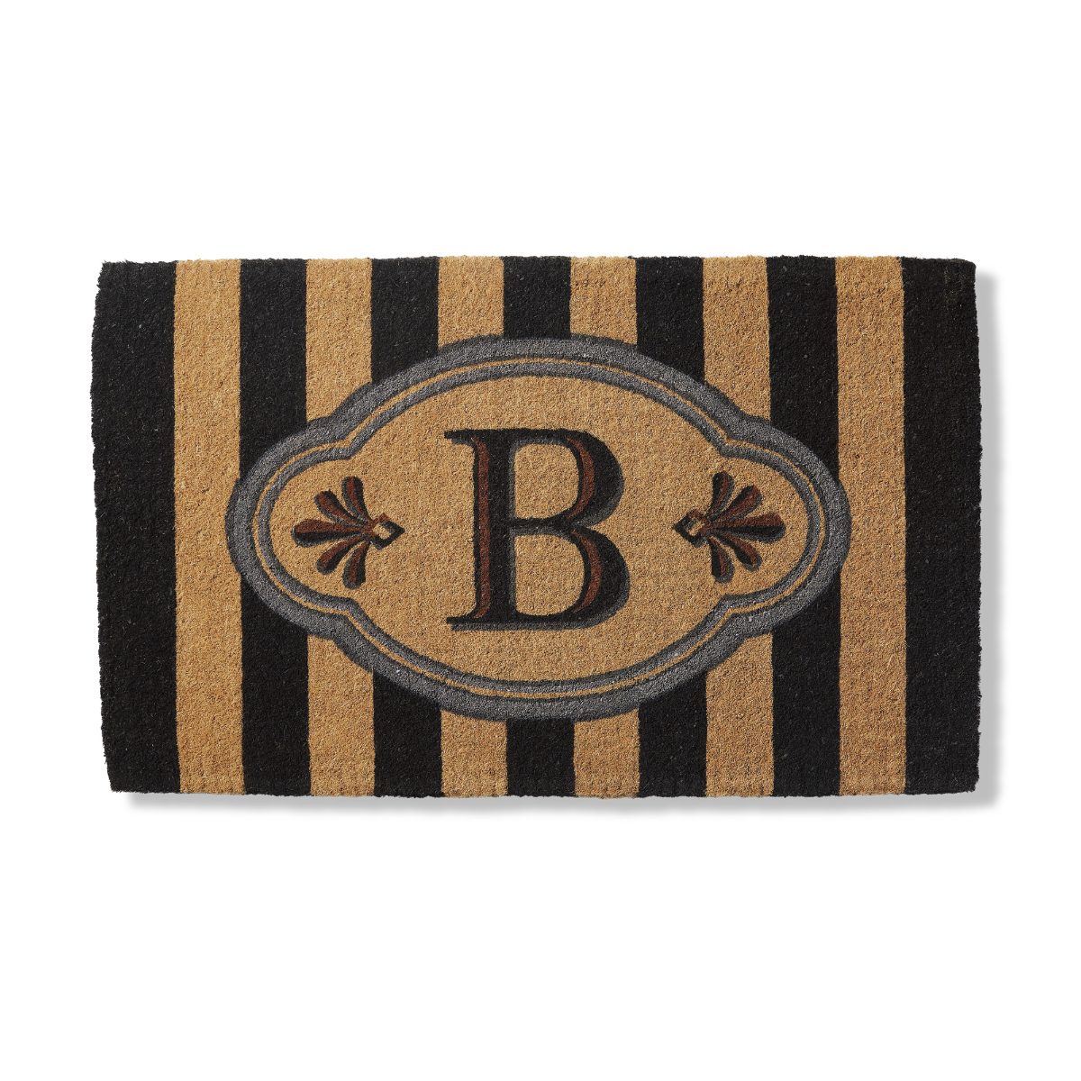 Ameile Cabana Stripe Monogrammed Coco Door Mat