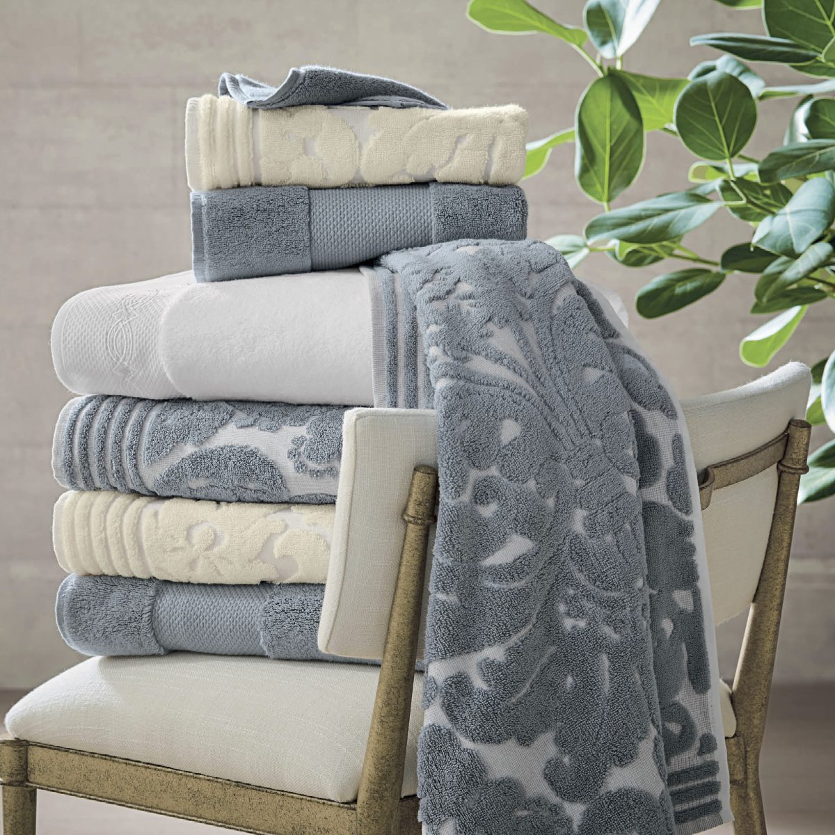 Alternative view of Alena Textured Damask Towels