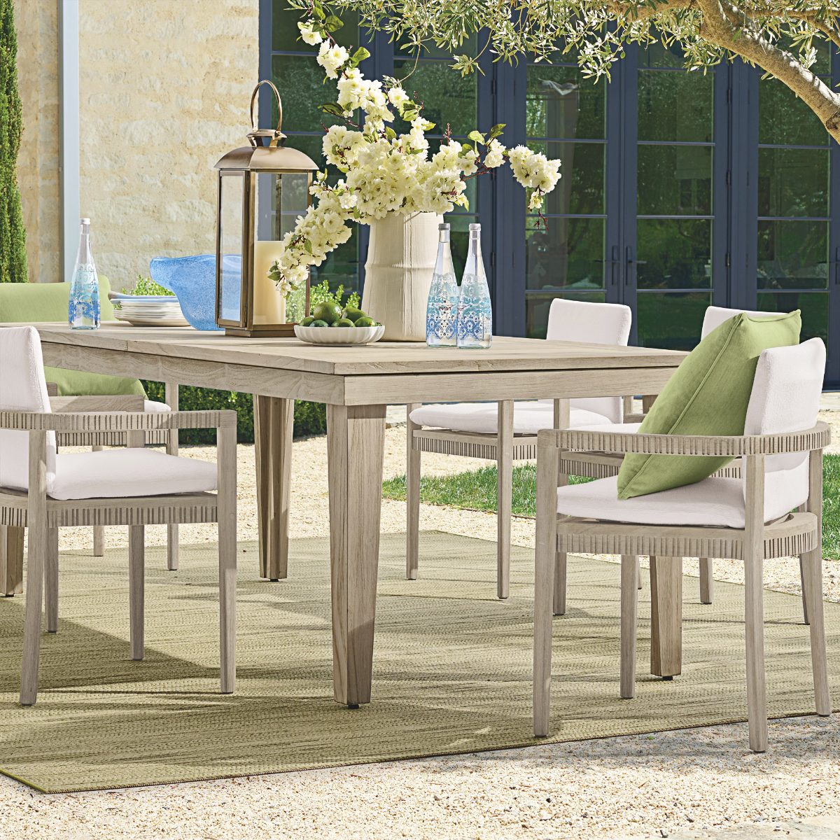Alternative view of Alessia 7-pc. Dining Set in Weathered Teak