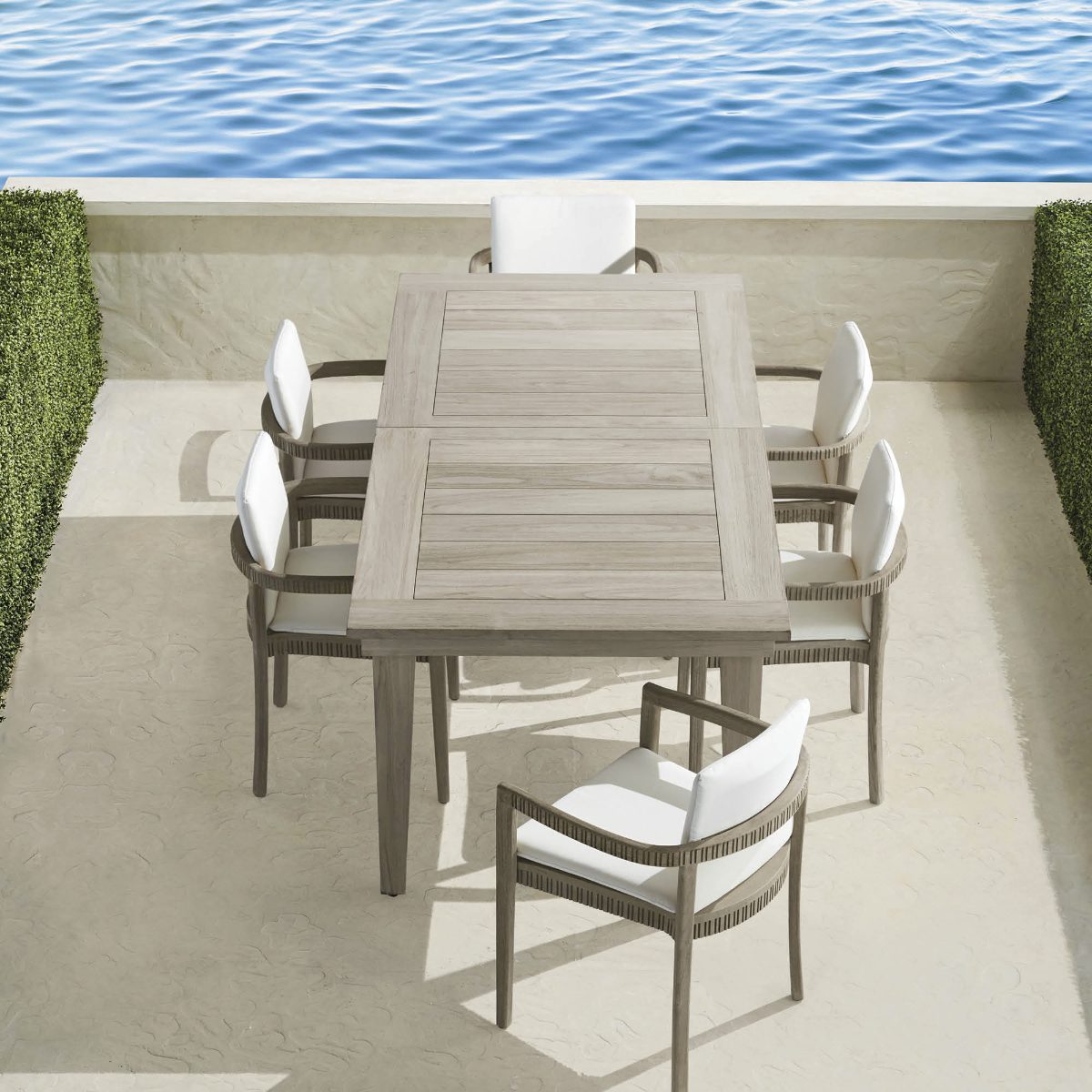 Alessia 7-pc. Dining Set in Weathered Teak