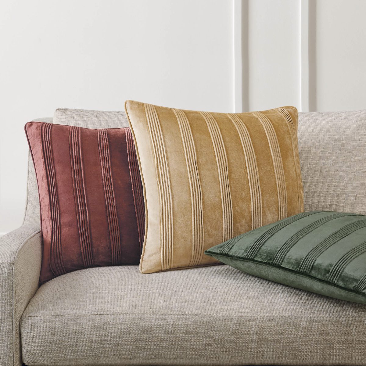 Joey Stripe Velvet Pillow Cover