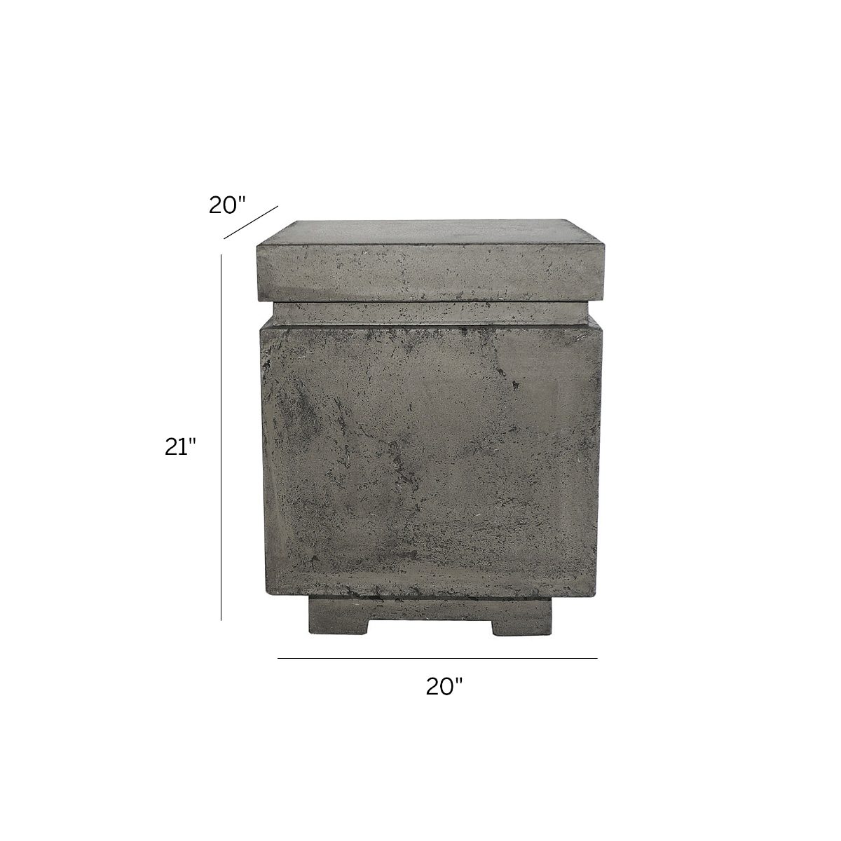 Alternative view of Aliso Fire Table Tank Holder