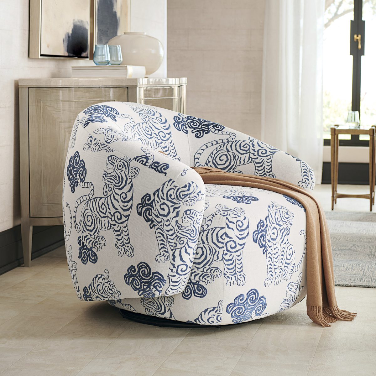 Alternative view of Addy Swivel Accent Chair