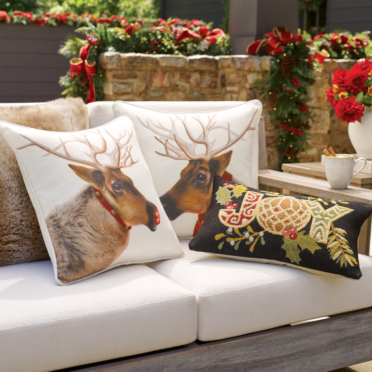 Joyful Christmas Indoor/Outdoor Pillow - Image 3
