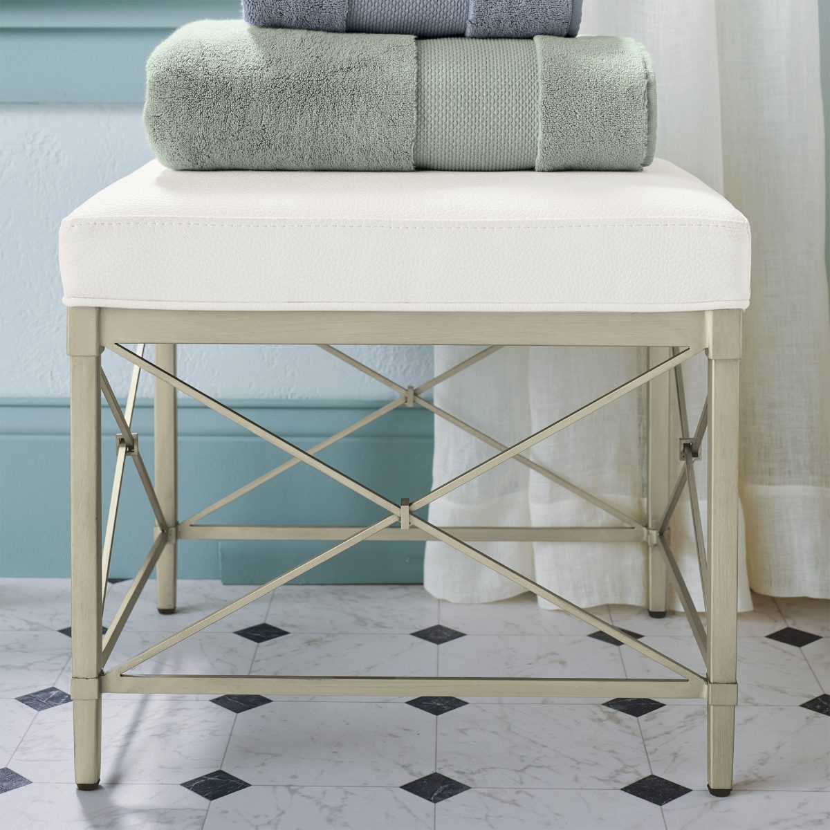 Alternative view of Jules Rectangular Vanity Stool