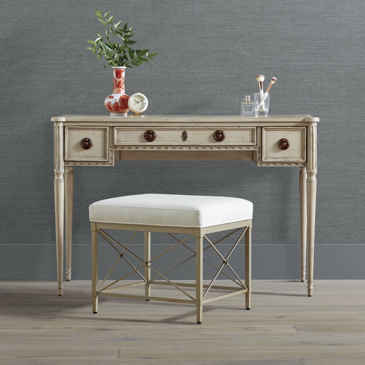 Jules Rectangular Vanity Stool - Image 4