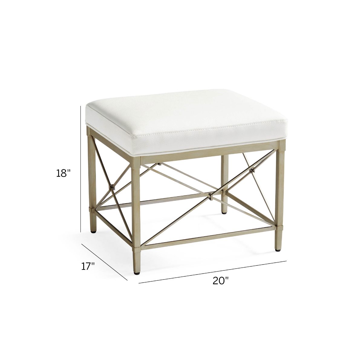 Jules Rectangular Vanity Stool - Image 6